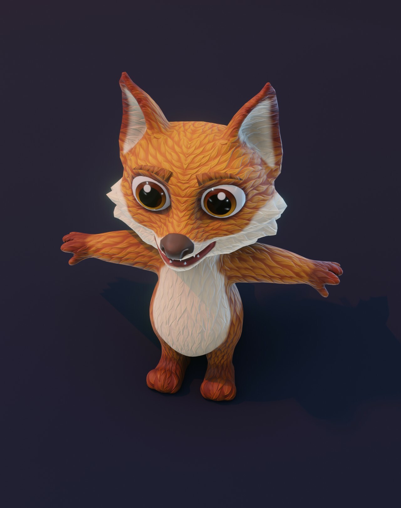 ArtStation - Cartoon Fox Animated 3D Model | Game Assets