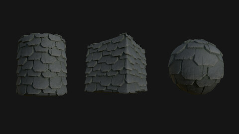 Stylized Roof15 PBR Texture