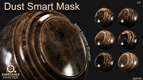 High Detail Practical Dust Smart Mask - Adobe Substance 3d Painter   .Spmsk  _VOL5