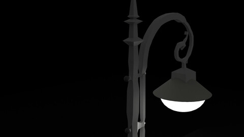 Street light PBR low-poly game ready Low-poly 3D model