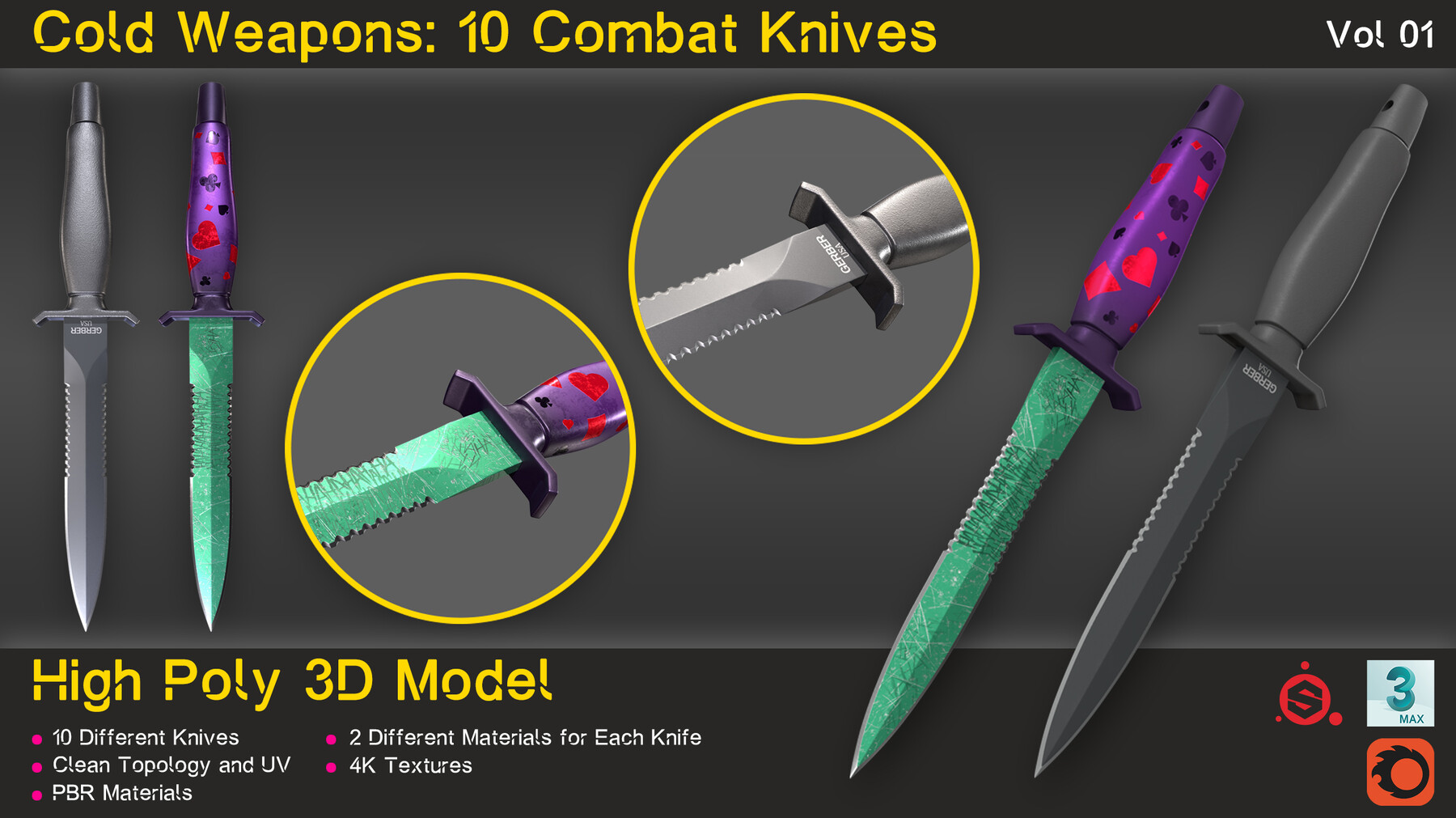 High Quality Knives in Weapons - UE Marketplace