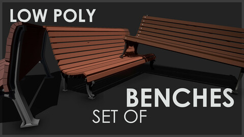 Benches / Low Poly Set