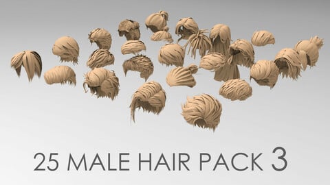 25 Male hair pack 3