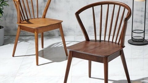 Balcony Chair Solid Wood Dining Chair