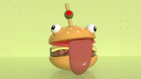 Fortnite 3d model burger