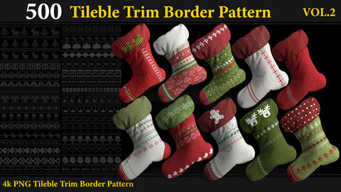 500 Alphas-Tileable trim border Patterns-Vol2
