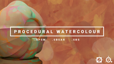 Procedural Watercolour Material  | Substance Designer & Painter
