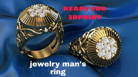 Jewelry gold man's ring