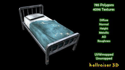 Old Bed - PBR - Textured