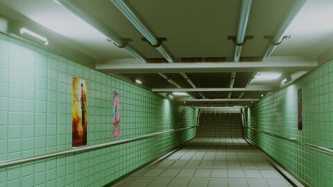 Subway Under pass - Low poly - Game ready