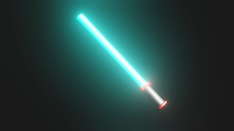 Star Wars Light Saber Low-Poly Eevee Render Bloom