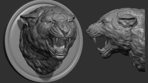 Panther grin head