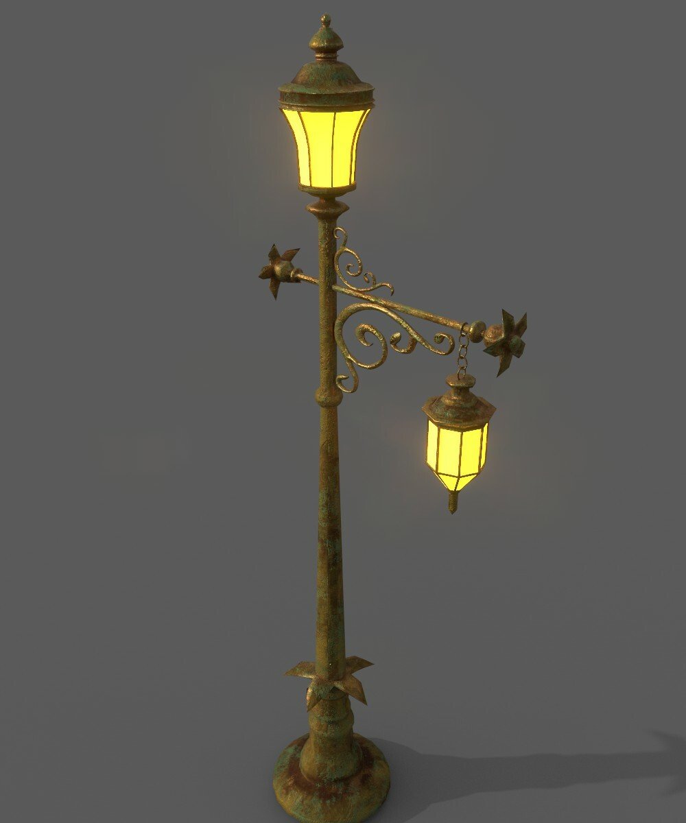 steampunk street lamp