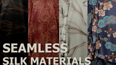 Seamless Silk Patterns For Blender (EEVEE): Flowers