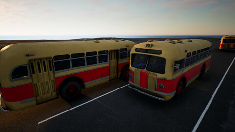 ZIS 155 - Old Russian City Bus (with Substance Painter Files)
