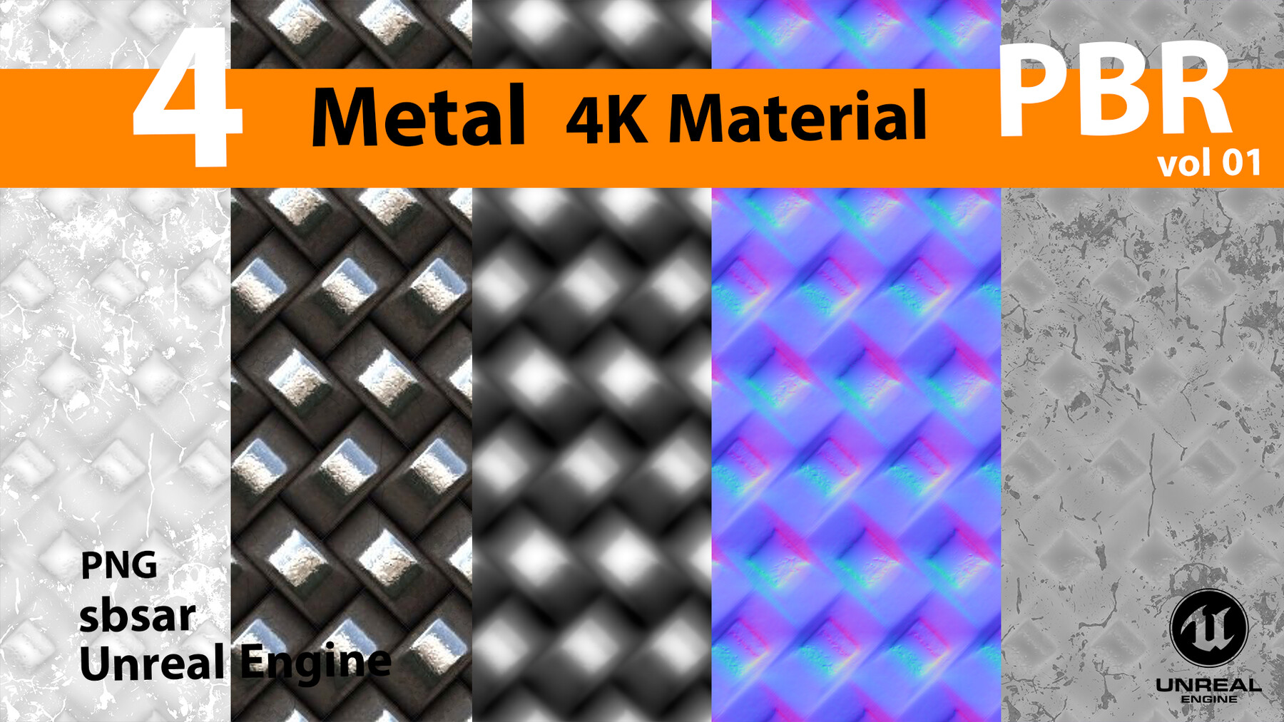 ArtStation - 4 Metal _4k Matrerial _PBR | Game Assets
