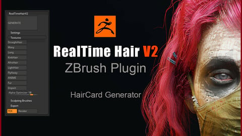 Real-time Hair ZBrush Plugin