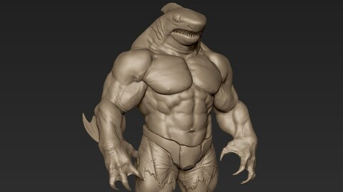 Sharkman 3d print model