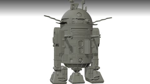 R2D2 STAR WARS DROID low-poly