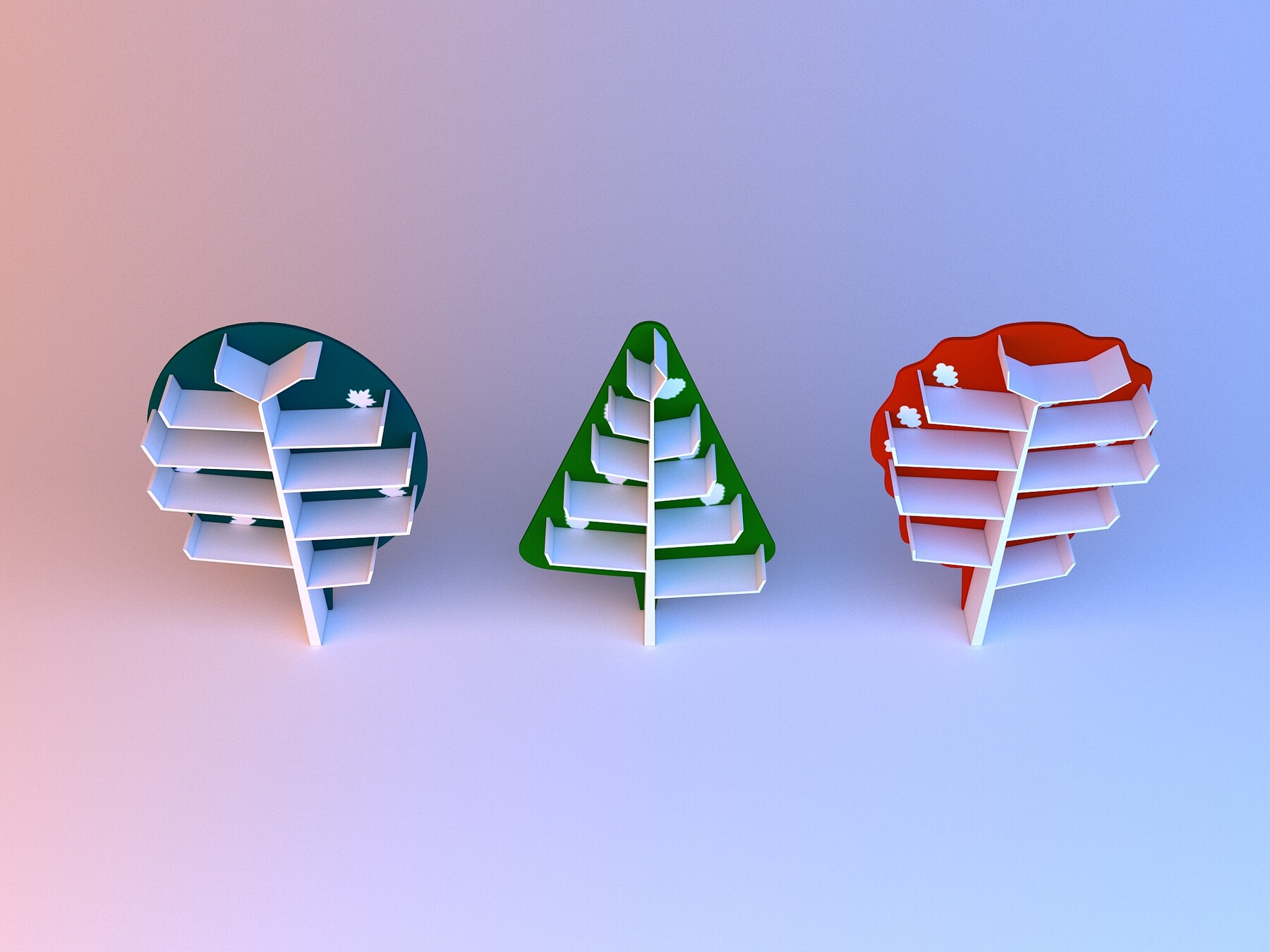 ArtStation - Bookshelf Trees Kids | Game Assets