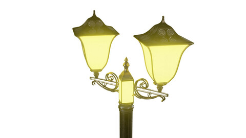 Lamppost street lamp  Free 3D model