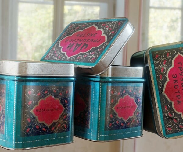 Artstation - Ussr Russian Tea Tin 