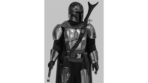The Mandalorian Greyscale by James Montembeault
