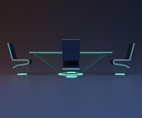 ArtStation Scifi Futuristic office furniture Game Assets