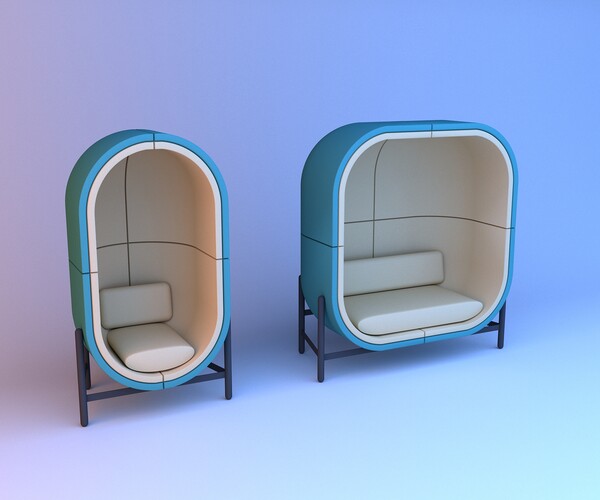 ArtStation Capsule Office Furniture Game Assets