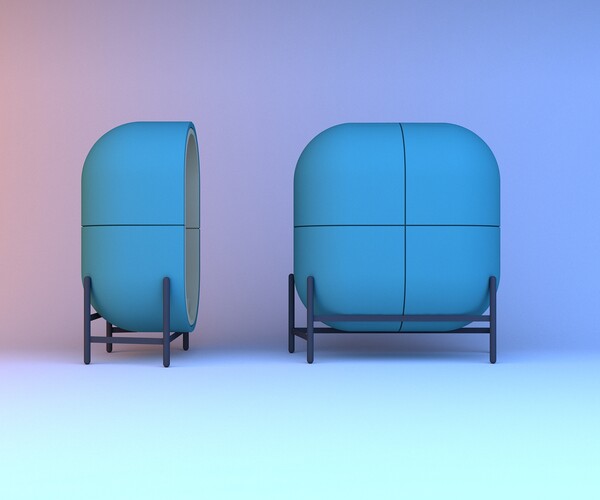 ArtStation Capsule Office Furniture Game Assets