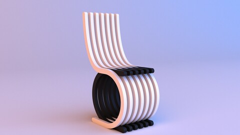 Black-white Plastic parametric chair