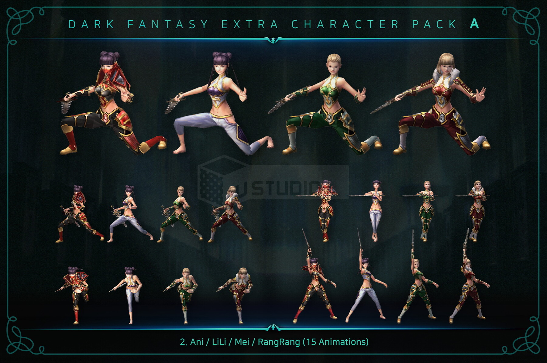 ArtStation - Dark Fantasy Extra Character Pack A | Game Assets