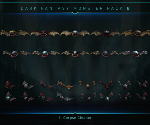 ArtStation - Dark Fantasy Monster Pack B | Game Assets