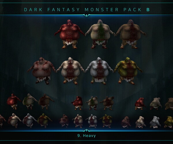 ArtStation - Dark Fantasy Monster Pack B | Game Assets