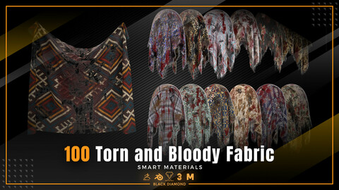 100 Torn and Bloody Fabric Smart Materials