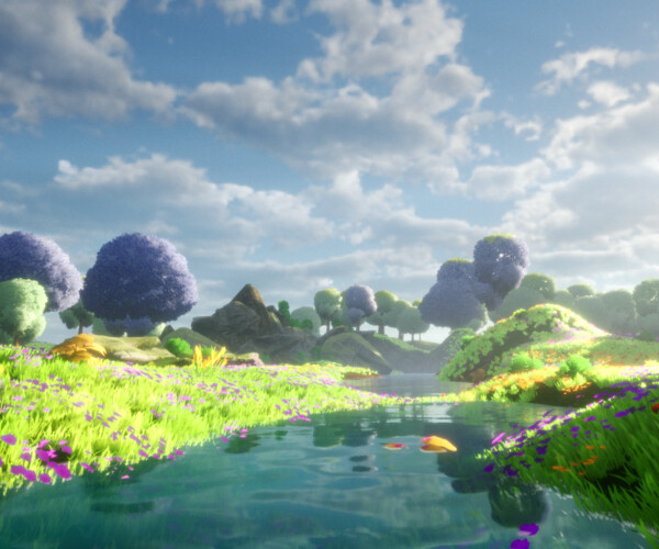 ArtStation - Unreal Engine 5.1 - Fake Volumetric 2D Cloud Material