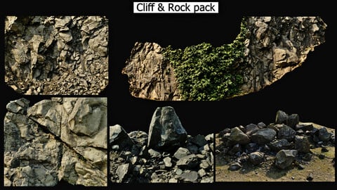 Realistic Cliff Face & Rock Asset Pack