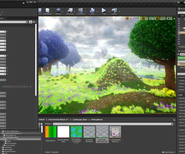 ArtStation - Stylized Forest and Volumetric Clouds for Unreal Engine 4. ...