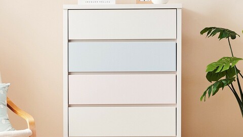 Vivian wide 5-tier chest of drawers 870
