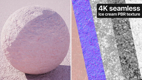 Pink ice cream Photogrammetry based Texture