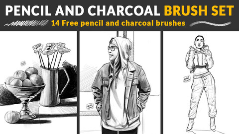 Pencil and charcoal brush set (Free)