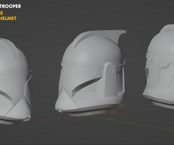 ArtStation - Phase 2 Clone Trooper 3D printable helmet 1:12 scale ...