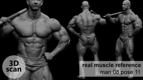 3D scan real extreme muscleanatomy Man08 pose 11