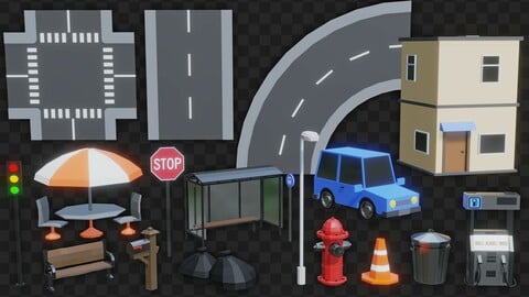 Low Poly City Asset Pack