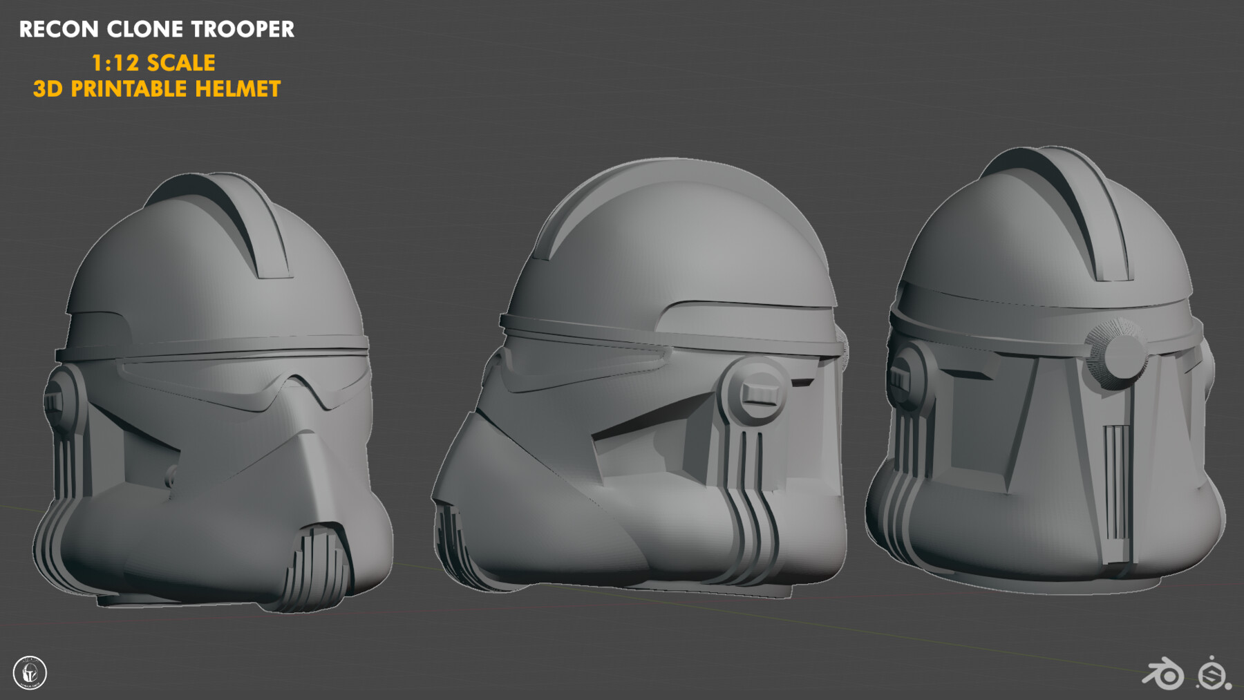 ArtStation - RECON Clone Trooper 3D printable helmet 1:12 scale | Resources