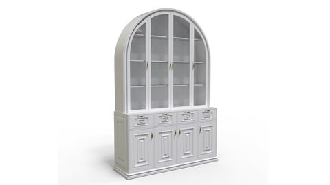 Buffet Hatch Cabinet Low-poly 3D model