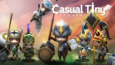 Casual Tiny Character - Paladin Pack