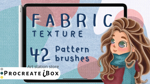 Fabric Texture Procreate pattern brushes | ProcreateiBox