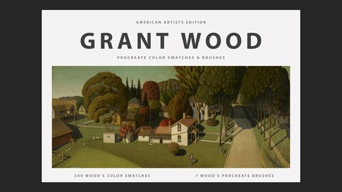 Grant Wood Procreate Brushes