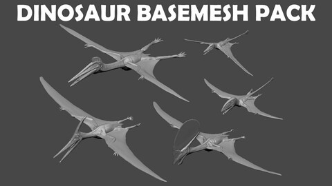 Dinosaur Basemesh Pack 01